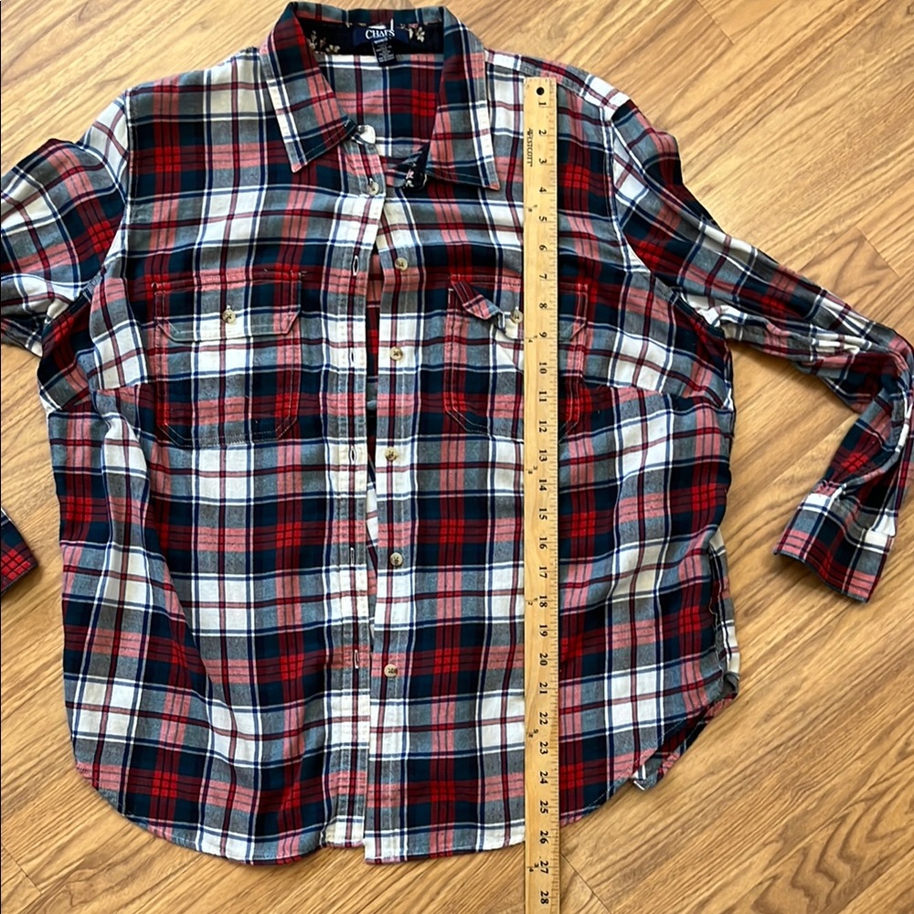 Chaps Denim Flannel Shirt Size 1X - Picture 5 of 5